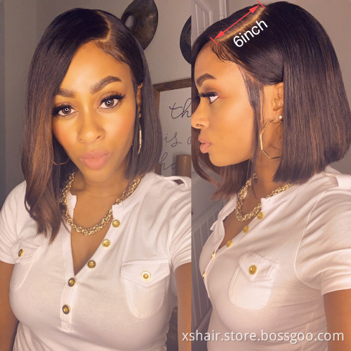 Morden Style Human 150% Hair Wave 360 Degree Closure Lace Front Full Baby Raw Vendor Black Woman Brazilian Bob Wig